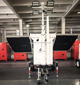 Tour d'éclairage solaire à <span class=keywords><strong>prix</strong></span> d'usine avec panneaux solaires 1200W, LED 400W, mât de 6m pour l'éclairage des chantiers temporaires - Product Image 4