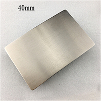 Grosir gesper sabuk persegi panjang unik 3.5cm 4.0cm gesper pelat baja tahan karat Oval halus untuk sabuk kulit