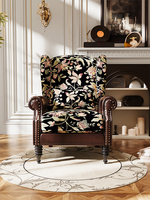 Fauteuil Tigre en Cuir Véritable Style Américain Rétro, Dossier Haut, Salon, Bureau, Fauteuil de Loisirs