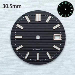 30.5mm <b>Modified</b> Dial Green Luminous <b>Plastic</b> for Nautilus Face for NH35/36 Watch Movement - Product Image 4