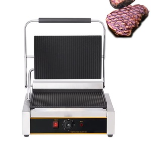 2200W Kommerzieller Elektrischer Panini-Grill Professioneller Sandwich-Maker mit Gerilltem Kontaktgrill für Burger 811E - Product Image 5