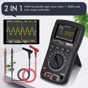 Multimètre et oscilloscope 2-en-1 Waveform 2023, 4000 points, numérique à gamme automatique avec écran LCD couleur - Product Image 3
