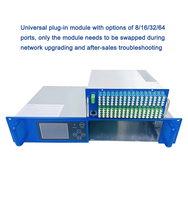 Nouvelle Version Fullwell breveté 2U Rack X-PON Type de module WDM EDFA amplificateur optique avec connecteur LC de puissance de sortie 64 ports 20dBm