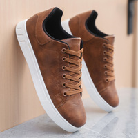 Chaussures décontractées pour hommes respirantes et confortables de style coréen du Nord. Chaussures en cuir confortables et légères.