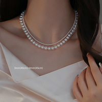 Collier de perles d'imitation vintage tendance pour femme, vente en gros du fabricant, pas cher, 4mm 6mm 8mm 10mm 12mm