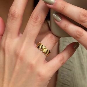 Spike Design <b>Titanium</b> Steel <b>Ring</b> Adjustable Unisex Fashion Jewelry Gift Geometric Shape Open Top Couple <b>Rings</b> Yiwu Origin - Product Image 1