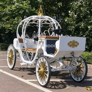 Königlicher europäischer Vintage-Elektro-Kürbiswagen für Hochzeits-Brautprozession - Product Image 2