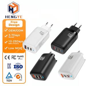 Haute vitesse 3 ports GaN Tech PD3.0 chargeur rapide Usb-c 65 Watts Usb c ultra mince Gan chargeur mural 65 w adaptateur secteur pour ordinateur portable - Product Image 1