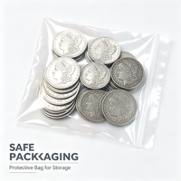 Collection de pièces commémoratives CC Morgan Dollar 1878 à 1893, répliques en laiton plaqué argent, coffret cadeau