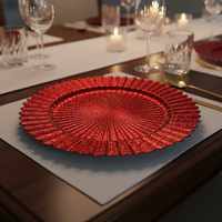 Assiettes de présentation en plastique PP réutilisables de 13 pouces pour mariages, anniversaires, dîners, traiteurs et banquets – Vente en gros, durables