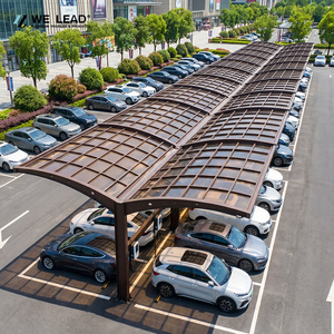 Abri de stationnement extérieur double baie pour véhicules, résistant au vent et à la pluie, avec finition thermolaquée durable, structure en acier et kit de système de carport en aluminium - Product Image 3
