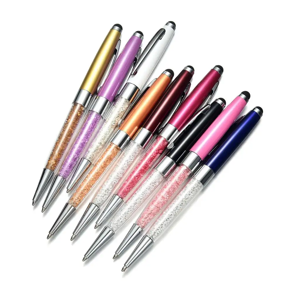 Отличный подарок на день Святого Валентина, Кристальный карандаш, многоцветные кристаллические ручки, милая любовь, аметист, блестящий стилус с кристаллами