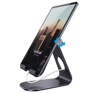 Lamicall S1X Premium Aluminum Tablet Stand Adjustable <b>Desktop</b> <b>Holder</b> Non-slip Heavy Duty Metal Dock for 4-13Inch Pad Smart <b>Phone</b> - Product Image 1