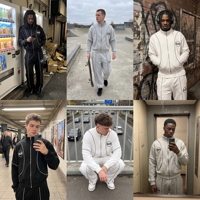 Ensemble de survêtement personnalisé pour homme – Veste zippée à col montant et pantalon rayé – Tenue de sport et streetwear – Marque privée – Faible MOQ – Fabrication directe OEM