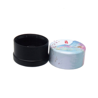 Boîte en métal miniature ronde personnalisée en gros pour crème cosmétique, bonbons, épices, pilules, menthe, petite boîte en métal noire avec couvercle à vis