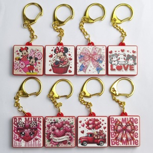 Perles en silicone imprimées pour la Saint-Valentin, perles focales en silicone pour la fabrication de chaînes de téléphone portable et de sacs à main, perles mignonnes de dessin animé - Product Image 3