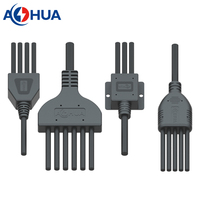 Connecteur Étanche AOHUA M20 à Vis Droite 2 ou 3 Conducteurs, Répartiteur 2 Voies pour Solution de Câblage Extérieur DIY