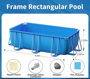 Kolam Renang Tiup Berbingkai PVC untuk Rumah, Halaman Luar Ruangan, Berbagai Ukuran, Jaring Tebal, Rangka Tritech Tahan Lama, Tangga Pengaman - Product Image 2