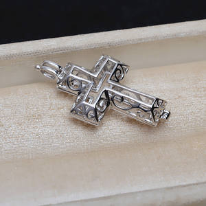 Pendentif en argent S925, style européen et américain, plateau vide pour perles non poreuses de 6 à 6,5 mm, composants et trouvailles de bijoux DIY 4813 - Product Image 4