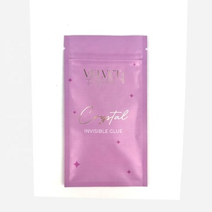 Sacs zip-lock plats holographiques transparents d'un côté imprimés sur mesure avec logo - Product Image 5