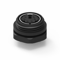 12V Mini-DIN 6-PIN Buchse DIP-Steckverbinder mit Rückverschluss aus Messing, Hohe Leitfähigkeit, Nian-Yeong MD-06F2-10-11 2A für Industrielle Anwendungen