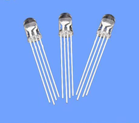 RED 5mm LED Diode 5V Through Hole Direct Insertion Plug-in Lamp Holder 72mW Light Emitting Diode