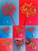 2025 Nouveau Design Acrylique Joyeux Noël gâteau topper pour Cupcake Décoration