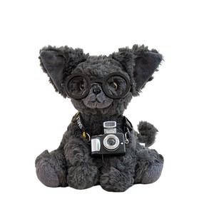 Peluche Devon Rex grise bouclée - Modèle de collection fidèle à la race avec rembourrage hypoallergénique, préférée des enfants - Product Image 1