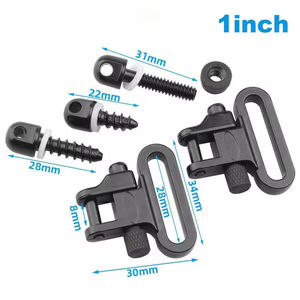 Correa Táctica de Seguridad de 1 Pulgada, Desmontable Rápido, Ligera, Negra, con Anilla Giratoria para Hombro, Ajuste Universal de Metal - Product Image 6