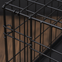 Cage pliable portable en métal pour animaux de compagnie, très vendue, avec fermeture à bouton-pression et plateau inférieur, convient aux chiens de toutes tailles