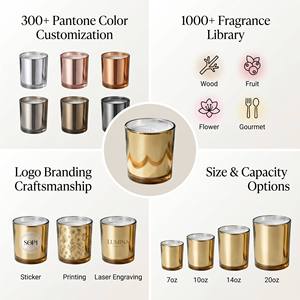 Luxury Electroplated Glass Jar Scented Soy <b>Wax</b> <b>Candle</b> Metallic Finish For Christmas Decor Wholesale Private Label Bulk - Product Image 2