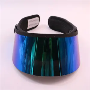 UPF50 + visière pour femmes casquette d'été UV Sport chapeau hommes Transparent couleur PC lentilles chapeau haut de forme