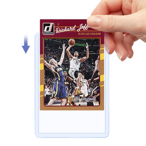 <span class=keywords><strong>Porte</strong></span>-cartes rigides en <span class=keywords><strong>PVC</strong></span> transparent de qualité supérieure, 1000 unités, pour cartes de baseball, basketball et autres sports, 35PT, 3x4, certifié EN71, gris fox - Product Image 3