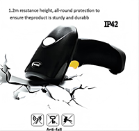 Lecteur de codes-barres 2D sans fil USB pour supermarchés et logistique express, pistolet de numérisation New World HR22-BT en stock
