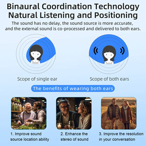 Aide auditive numérique à 16 canaux avec réduction du bruit, design écologique, rechargeable, conforme à la norme ISO13485 - Product Image 2