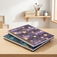 Cuaderno Espiral de Tapa Dura con Hojas Sueltas y Diseño Floral, Personalizable, Tamaño A5/A6, para Estudiantes