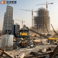 GUANCHENG Machine à béton électrique prête à l'emploi 90m³/h HZS90 Fabricant du Shandong