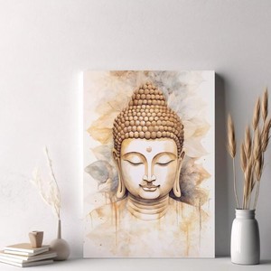 Kanwo Buddha – impression sur toile, 24x36 pouces, art mural moderne pour salon, chambre à coucher, espace de yoga - Product Image 1