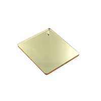 Feuille d'acrylique miroir dorée sur mesure, couleur or, de 3 mm à 18 mm, découpée sur mesure