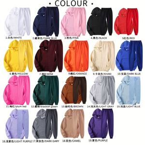 Conjunto de Sudadera con Capucha y Pantalones Deportivos, Personalizado con Logotipo, para Hombre, Ropa de Trabajo, Unisex, Casual, Térmico, 100% Poliéster, Otoño - Product Image 2