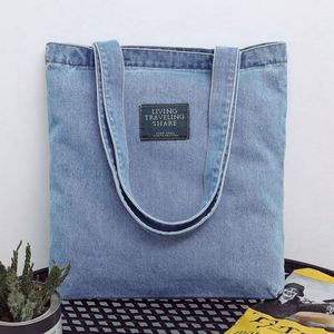 Bolsa de Compras de Lona Reutilizable al por Mayor, Nueva, de Moda, Tipo Tote de Hombro, de Gran Capacidad, con Cremallera - Product Image 6