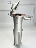 Ukuran Housing Filter Kantong Tunggal SS304 SS316 # 1 # 2 Filter Cairan Aliran Tinggi untuk Pengolahan Air Khusus