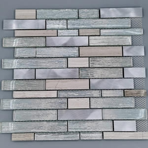 Décoration intérieure : Mosaïque carrée élégante, carreaux de salle de bain, mosaïque murale artistique, motifs de mosaïque pour salon, mosaïque murale en copeaux - Product Image 1