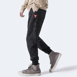 2020 pantaloni Casual Slim Fit da uomo autunno inverno semplici <span class=keywords><strong>gambe</strong></span> mimetiche Jogging marchio di moda nazionale piatto anteriore di grandi dimensioni - Product Image 1