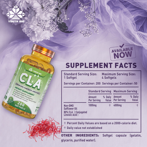 CLA Natural 1000mg, Ácido Linoleico Conjugado, Suplemento de Aceite de Cártamo para Apoyo al Fitness, Sin Estimulantes, Listo para Enviar - Product Image 5