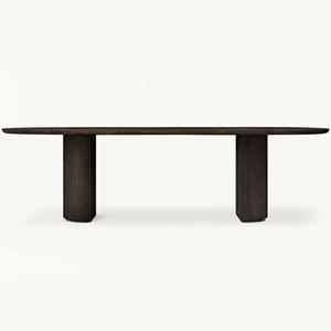 इनडोर लिविंग रूम ठोस ओक लकड़ी फर्नीचर उच्च अंत आयताकार डाइनिंग टेबल - Product Image 6