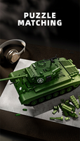 Mainan Puzzle Merakit Tank Berat M26 Pershing Amerika Perang Dunia II Tingkat Kesulitan Tinggi