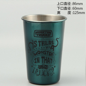 แก้วน้ำสแตนเลส 86x60x125 มม. สีพื้น วัสดุ 201 สำหรับดื่มน้ำ - Product Image 4