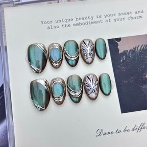 <span class=keywords><strong>Manucure</strong></span> française <span class=keywords><strong>tendance</strong></span>, haut de gamme, faite à la main, avec un sourire chatoyant - Product Image 6