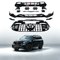 Kit carrosserie style GLS63 pour GLS X167 2020+ comprenant pare-chocs avant, calandre GT, diffuseur arrière, embouts d'échappement quadruples et pare-chocs de voiture